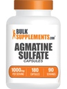 BulkSupplements.com Capsules de sulfate d'agmatine - Supplément d'oxyde nitrique, Supplément d'agmatine - Sans gluten, 2 capsules par portion, 180 Compte (paquet de 1)