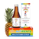 Kidbest Multivitamin Sirop pour les enfants 3-13 ans – Formule liquide avec 20 nutriments pour l'appétit, l'immunité et la croissance – Vitamines quotidiennes délicieuses pour les enfants plus forts
