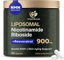 NAD+ Riboside de nicotinamide avec resvératrol & Quercetin NMN Alternative – Supplément anti-âge Premium pour l'énergie, le focus et le soutien cellulaire – 80 capsules haute pureté 900mg