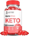 Justified Laboratories Keto Bites Keto ACV Gummies Advanced Formula 1000MG Keto Bites Keto Gummies Apple Cider Vinegar Formulated with Pomegranate Beet Juice Powder B12 Vegan Non GMO 60 Gummys