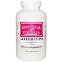 Formules écologiques Allithiamine Vitamine B1, 50 mg, 250 capsules