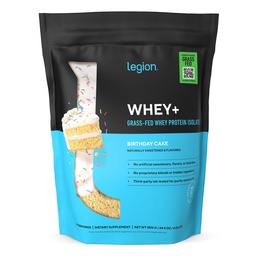 LÉGION Whey+ Protein Whey Isolate from Grass Fed Vows - Whey Protein Isolate Poudre à faible teneur en calories, non-OGM, sans sucre, sans lactose et sans gluten, toutes les protéines naturelles en poudre pour hommes et femmes (60 portions)