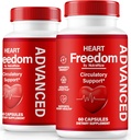 (2 Pack) Herzfreiheit Kapseln, Offizielle Herzfreiheit Pillen - Enthält Energie und Gesundheit, Herzfreiheit für Zirkulation Unterstützung, Alle natürlichen Detox Glyco Optimizer, Premium Formel (120 Kapseln)