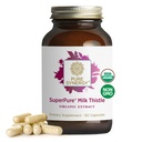 Extrait de chardon de lait superpur PURE SYNERGY Détox du foie et supplément de nettoyage de l'extrait de chardon de lait biologique avec silymarin pour un soutien sain du foie (60 capsules)
