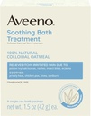 Soin de bain apaisant sans fragrance Aveeno pour un soulagement apaisant, crème d'avoine colloïdale 100% naturelle, soulagement des démangeaisons, peau irritée en raison de l'eczéma, 8 sachets de bain à usage unique