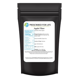 Poudre de fibre de pomme prescrite pour la vie, supplément naturel de fibre de pectine de pomme pour la santé digestive, végétalien, non OGM, sans gluten (12oz / 340g)