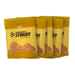 Miel Stinger Bio Mini Gaufrettes au miel, Energy Stroopwafel pour l'exercice, l'endurance et la performance, la nutrition sportive pour la maison et le gymnase, avant et après l'entraînement, 5 sacs, 26.5 Ounce