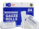 Gauze Rolls Pack von 24 – Premium-Qualität Lint und Latex-Free 4 Zoll x 4.1 Yards Conforming Stretch Bandages Designed for Effective Wound Care & Comfort - Ideal für den Einsatz als Mummy Wrap