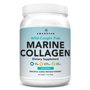 Poudre de Peptides de Collagène Marine d'AMANDEAN. 500g Supplément de Collagène de Poisson Hydrolysé Wild-Caught. Protéines de collagène de type 1 et 3. 18 acides aminés pour la peau, les cheveux, les ongles.
