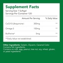 Suppléments, Ubiquinone CoQ10 (Coenzyme Q10) 300 mg, BioPérine (5mg)