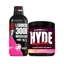 PROSUPPS L-Carnitine 3000 Stimulant Liquid Shots (31 portions, fruits dragons) et M. Hyde Série Signature Pré-entraînement Consommation d'énergie en poudre (30 portions, pastèque)