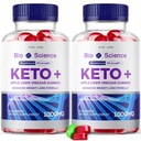 laboratoire de taille - Bio Science Keto Plus Gummies pour la perte de poids, la force supplémentaire, la formule avancée comprend les Gummies de vinaigre de cidre d'Apple (120 Gummies) (paquet de 2)
