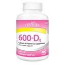 Comprimé supplémentaire de calcium plus D du 21e siècle , 600 mg, 400 Nombre