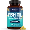 Nouveau supplément à l'huile de poisson Omega 3 d'ÂGE Immune et soutien à la santé – favorise la santé des articulations, des yeux et de la peau - non OGM - EPA, DHA Acides gras sans gluten (90 softgels (paquet de 1))