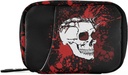 Cool Halloween Crâne Pill Box 7 Day Pill Case Travel Pill Organizer Bag avec Zipper Portable Weekly Case Taille compacte pour support de supplément de vitamine