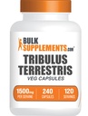 BulkSupplements.com Tribulus Terrestris Capsules - Supplément à base de plantes, Tribulus Terrestris 1500mg - Sans gluten, 2 Capsules par portion, 240 Compte (paquet de 1)
