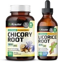 BIO KRAUTER Racine de chicorée 100 Capsules & Teinture de racine de réglisse 4 Fl. Oz.