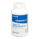 MAJOR Vitamine C-500 mg Acide ascorbique - Nouvelle formule - Comprimés de vitamine C - Supplément alimentaire - 300 Compte (1 paquet)