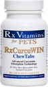 Rx Vitamines CurcuWIN Curcumine pour animaux de compagnie - Soutien immunitaire pour chat - Soutien digestif pour chien - 90 ct