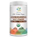 Poudre de racine certifiée biologique Ashwagandha 16Oz -1Lb. Stress naturel, Cerveau et Soutien immunitaire. Améliorer la santé globale. Super nourriture crue. 100% Herbal naturel