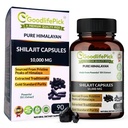 Pure Himalayan Shilajit Capsules. Résistance maximale Shilajit naturel Riche en Trace Mineral & Fulvic Acid. En haute altitude. Vegan NonGMO 90ct. Extrait traditionnellement Pas de stéarate Pas de farine de riz