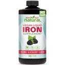 Warum nicht natürliche flüssige Eisen Ergänzung für Frauen, Männer und Kinder, Vegan Formulierung für Anämie, Zuckerfrei, Vegan, Non-GMO, Bio BlackBerry Flavor 16 Fl Oz