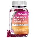 Suppléments de cortisol pour les femmes hommes, Gommies de cortisol avec Ashwagandha, Magnésium, L-Theanine, Phosphatidylsérine, B6 pour la désintoxication de Cortisol, Relaxation, Sommeil, Focus, Sans sucre, Vegan, 60