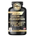 Suppléments de lutéine et de zéaxanthine - Vitamines oculaires avancées avec l'astaxanthine, Omega 3, Resvératrol, Bilberry, Lycopène, Quercetin, Ginkgo Biloba, Vitamine D.