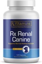 Rx Vitamine Rx Renal Canine Kidney-Unterstützung für Hunde - Milchdistel-Extrakt, Grüner Tee, & Cordyceps Kapseln für Hunde - Dog Kidney Support Supplement - 120 ct