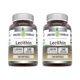 Formules étonnantes Lécithine 1200 mg softgels Supplement