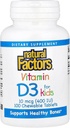 Natürliche Faktoren, Vitamin D3 400 IU, unterstützt starke Knochen, Zähne und Immunfunktion, 100 Tabletten (100 Portionen)