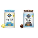 Garten des Lebens Bio Vegan Vanille Protein Pulver 22g & Digestive Enzyme für einfache Verdauung – Non-GMO & Raw Organic Meal Ersatz Shakes - Schokolade Pflanze basiert Vegan Protein Pulver