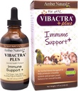 Amber NaturalZ Vibactra Plus Kräuterergänzung für Hunde, Katzen, Vögel, Guinea-Pigs, und Kaninchen | Kräuter für Immun-Gesundheit und Hefe Balance | 4 flüssige Unze Glasflasche