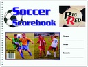 Grand livre de notes de football rouge
