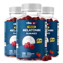Mélatonine 20mg Gummies - 180 Nombre - Sans médicament - Fraise naturelle - Végétarien, non-OGM, sans gluten (3 bouteilles)