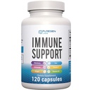 6 in 1 Immununterstützung 120 Kapseln mit leistungsfähigem Blend von Elderberry, Echinacea, Ginger, Vitamin C 650mg, Vitamin D3 5000 IU & Zink Picolinate 30mg- Immun Booster Supplement für Erwachsene und Kinder