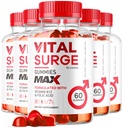 (5 Pack) Vital Surge MAX, VitalSurge Gummies MAX für Männer Unterstützung, 1050 MG Advanced Max Strength Formula, VitalSurge MAX Male Performance, Vital SurgeMAX Mens Gummies
