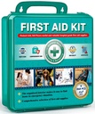 Trousse de premiers soins de la mallette générale Medi 360 pièces - Grande boîte complète de premiers soins contient des fournitures médicales premium pour les voyages, la maison, le bureau, le véhicule, le camping, le lieu de travail et l'extérieur
