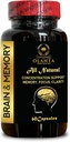 Gehirn- und Gedächtnisunterstützung - Natural Brain Supplement, Alertness, Gingko Biloba, Fokus & Konzentration, Cognivive Support - 1 Flasche 60 Kapseln