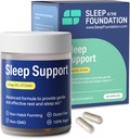 Aide au sommeil avec 2 mg de mélatonine - Pilules de couchage avec GABA, L-Theanine et Camomille - Supplément de sommeil non-habitant, 60 capsules