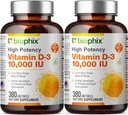 Biophix Vitamin D-3 10000 IU 380 Softgels Vitamin 2 Pack - hochkarätig in extra Virgin Olivenöl Non-GMO Soy-Free unterstützt starke Knochen Immungesundheit