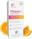 vH essentials Vitamin C Vaginal Tablet - Boric Acid Suppository Alternative - Unterstützt gesunden pH-Wert und eliminiert Vaginal Odor Natürlich, Suppositorien für Vaginal Health 6 Count, 1 Applicator