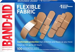 Bandes adhésives pour soins des plaies et premiers soins, tailles assorties, 100 ct