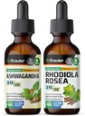 BIO KRAUTER Ashwagandha Tinktur 2 Fl. Oz. & Rhodiola Rosea Tinktur 2 Fl. Oz.
