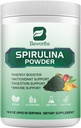 Spiruline poudre, Super Greens poudre smoothies & jus mélange avec Spiruline, Probiotiques enzymes digestives, Chlorella, légumes Fruits, Grass de blé pour l'immunité, supports de digestion - Vegan