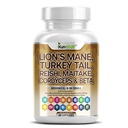 Lions Mane 3000mg 20in1 Supplément de champignons avec la dinde Tail 2000mg Reishi 1000mg Cordyceps Chaga 1000mg Maitake Meshima Poria Cocos Shiitake Oyster Porcini Enoki 60 Comte