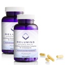 Relumins 1650mg Complexe L-Glutathion avec acide hyaluronique, acide alpha lipoïque, HIPS Rose, vitamine E et Riboflavine, antioxydant, hydratation de la peau et bien-être, fabriqués aux États-Unis – 90 Capsules x 2 bouteilles