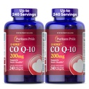 La fierté de Puritan Coenzyme CoQ10 200mg, supplément alimentaire pour la santé cardiaque, la pression artérielle, la santé buccodentaire et le soutien au vieillissement en santé, 240 Softgels à libération rapide, 2-pack