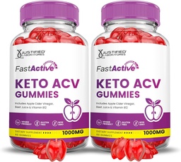 (2 Pack) Gommies Keto ACV actifs rapides Formule avancée 1000MG Gommies Keto rapides Vinaigre de cidre de pomme formulé avec poudre de jus de betterave de grenade B12 Vegan non OGM 120 Gommys