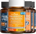 Ensemble optimal de santé Gut pour toute la famille : 100 milliards de probiotiques et 60 milliards de probiotiques pour Gut digestif et immunitaire santé